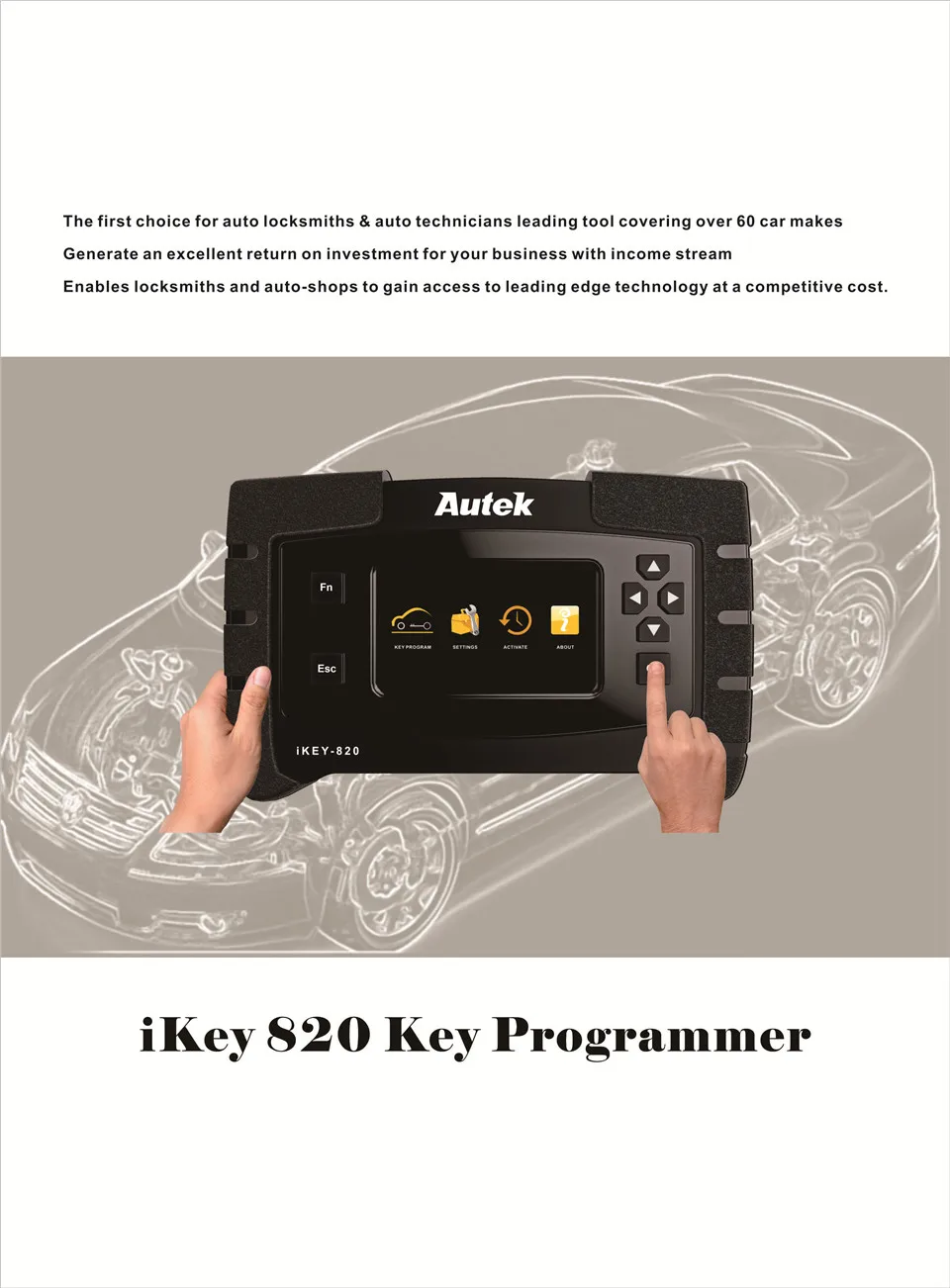 Autek Ikey820 ключ программист Универсальный Автомобильный ключ программист диагностический инструмент автоматический ключ программист 820