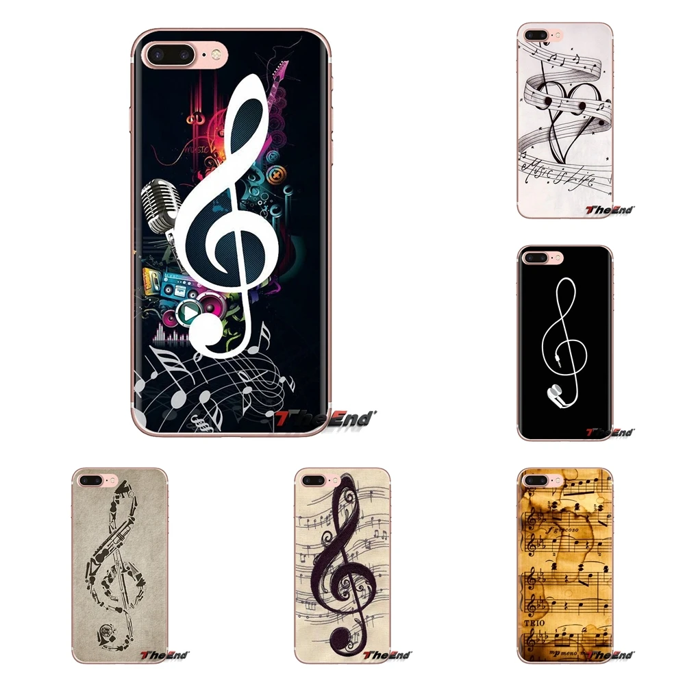 

For LG G3 G4 Mini G5 G6 G7 Q6 Q7 Q8 Q9 V10 V20 V30 X Power 2 3 K10 K4 K8 2017 Soft Case Musical Notes Violin Classical Music Art