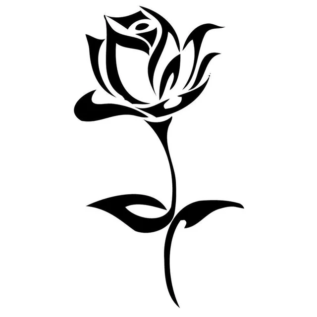 9.8*17.7CM Beautiful Rose Car Sticker Cartoon Of The Vinyl ...