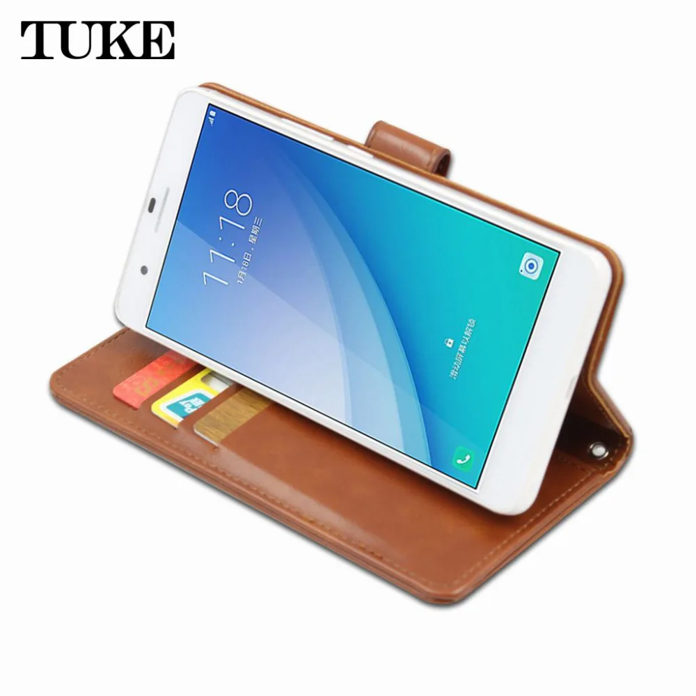 Beli Tuke untuk LG D686 Minyak Lilin Kulit Case untuk LG D686 G Pro Lite Dual Flip Cover Housing untuk LG d684 D682 D685 Ponsel Bag Cover Case