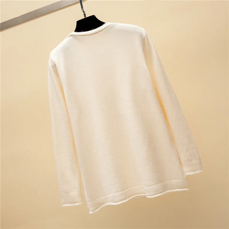 2018 New Fashion Spring Autumn Women Cardigan Sweaters Long sleeve Single-breasted V-neck stitching Solid Knitted Top Clothing (13)