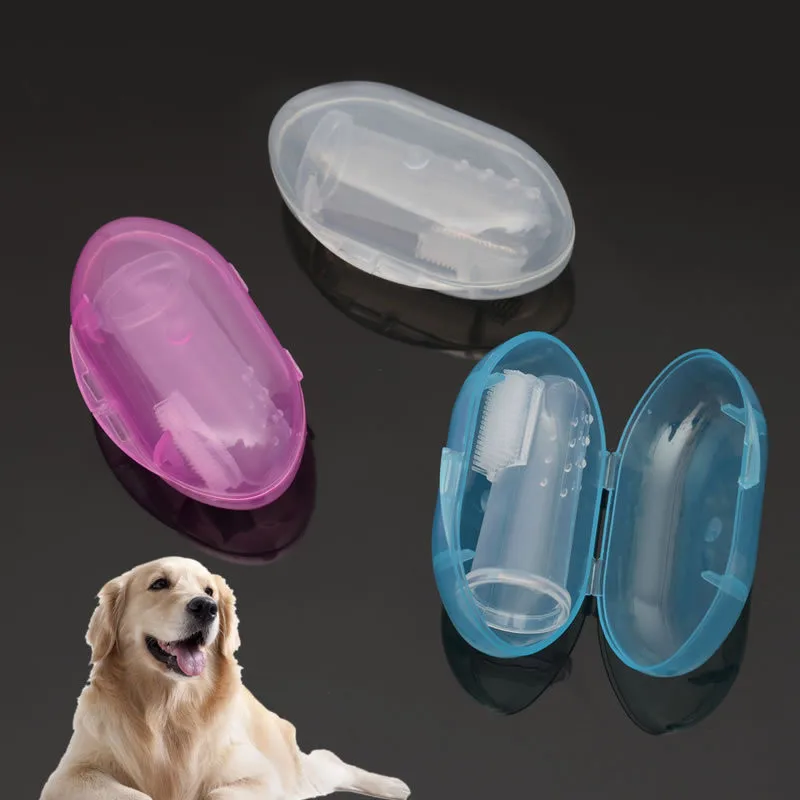 1 шт резиновая ПЭТ палец Зубная щётка собаки игрушки охраны окружающей среды силиконовая перчатка для собак и кошек чистить зубы ПЭТ аксессуары