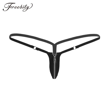 

Womens G-string Lingerie Femme Sexy Panties Sexy Tanga String Homme Stretchy Bikini Underwear with Zipper Closure for Ladies
