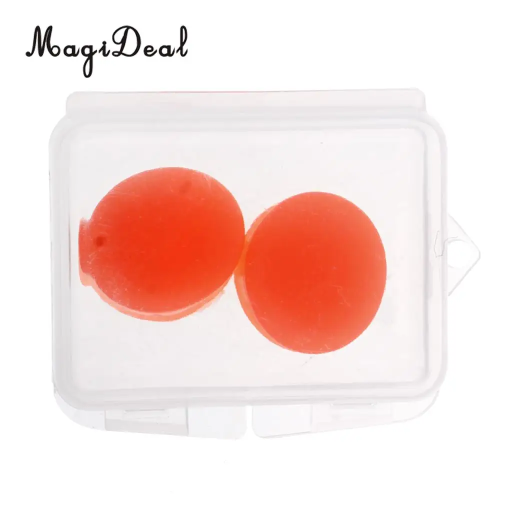 MagiDeal 2Pcs Soft Silicone Moldable Ear Plugs Set for Swimming (with Case) - Comfortable Swimming Earplugs, One Size Fits Most