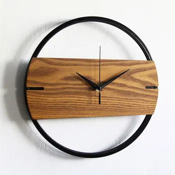 

Wooden Wall Clock Modern Design Battery Wall Watch Mechanism Bedroom Decoration Gifts Relogio Parede Home Silent Clocks 50ZB294