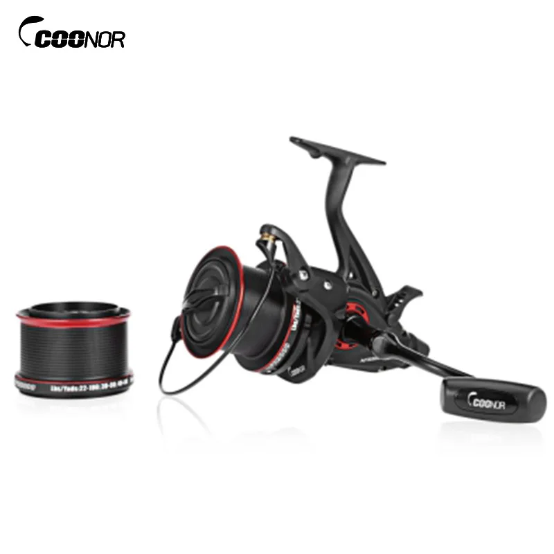 

COONOR Full Metal Spinning Fishing Reel with Double Spool Folding Handle for Fishing NFR9000 + 8000 12 + 1BB Bearing 4.6:1 Gear