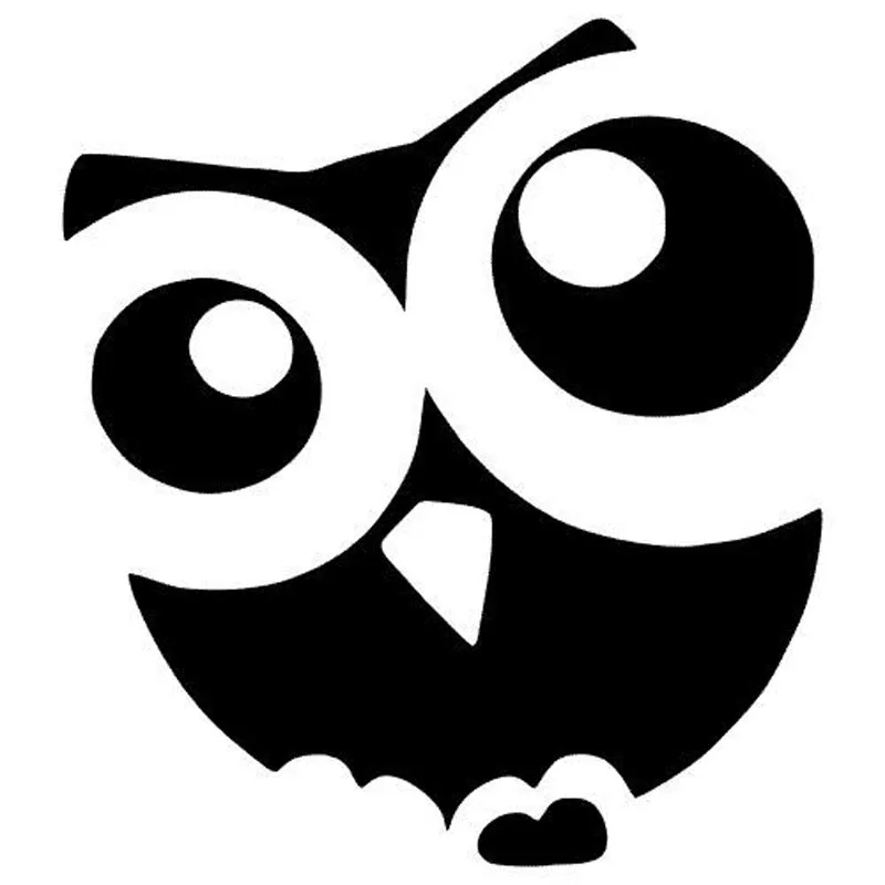 Download 12.5X14CM Cartoon Cute Owl Vinyl Car Stickers Decal Black ...