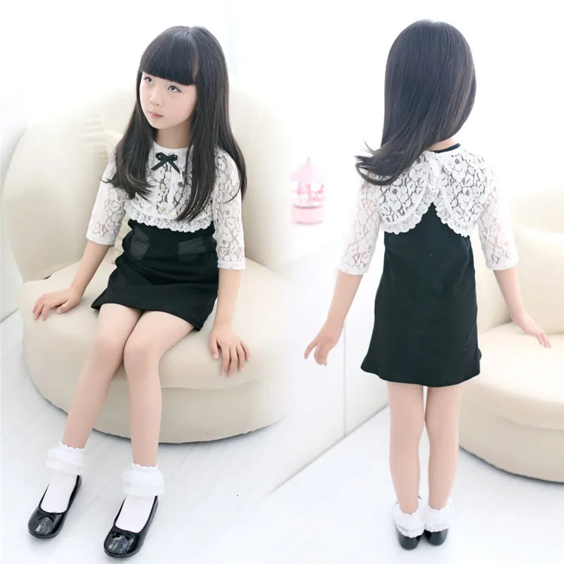Autumn and Spring Arrival Long Sleeves Pullover with Tulle Decoration for Stylish Girls