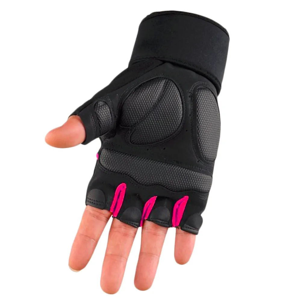 Professional мужские и женские перчатки для велоспорта профессиональная дышащая Тяжелая атлетика гантели для фитнеса перчатки для занятий спортом на открытом воздухе - Цвет: pink