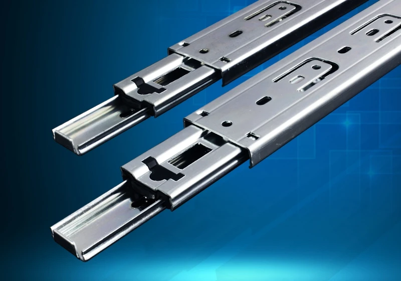 Hardware drawer slide rail track three rail track mute wardrobe