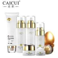 Коллагеновый белок уход за кожей лица Набор Очищающее Средство крем для лица эмульсия для тонера bb крем для глаз антивозрастной Красота Косметика caicui
