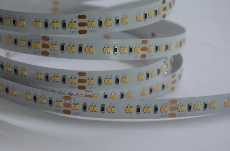2216 CCT Светодиодная лента DC24V Регулируемая 240Led/m CRI&gt 90 белая печатная плата гибкая