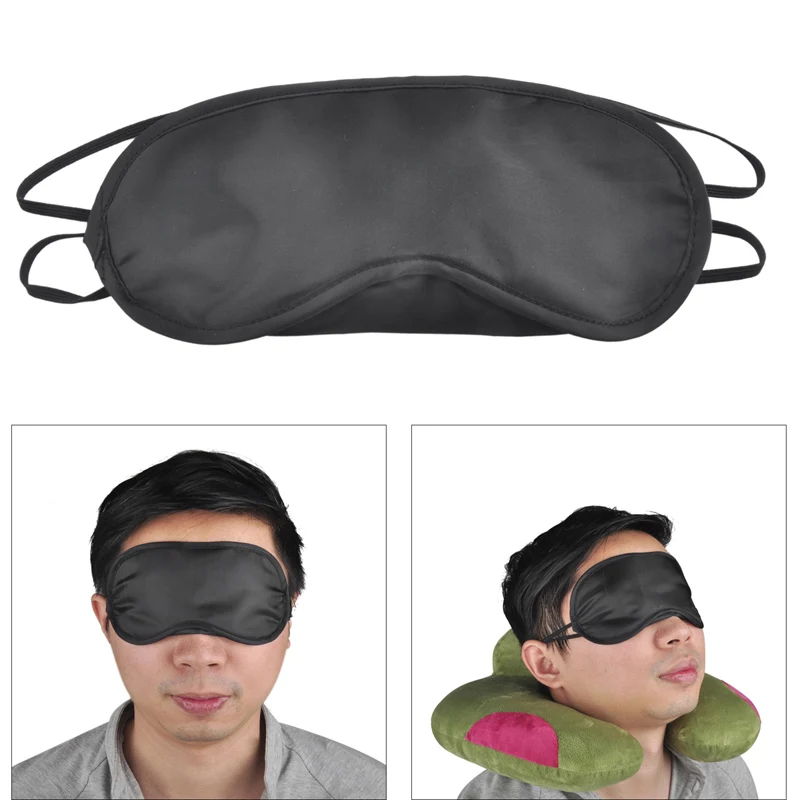 4 шт./лот Подарок Путешествия спальных маска для глаз черная повязка на глаза для сна глаз патч ночной экономный
