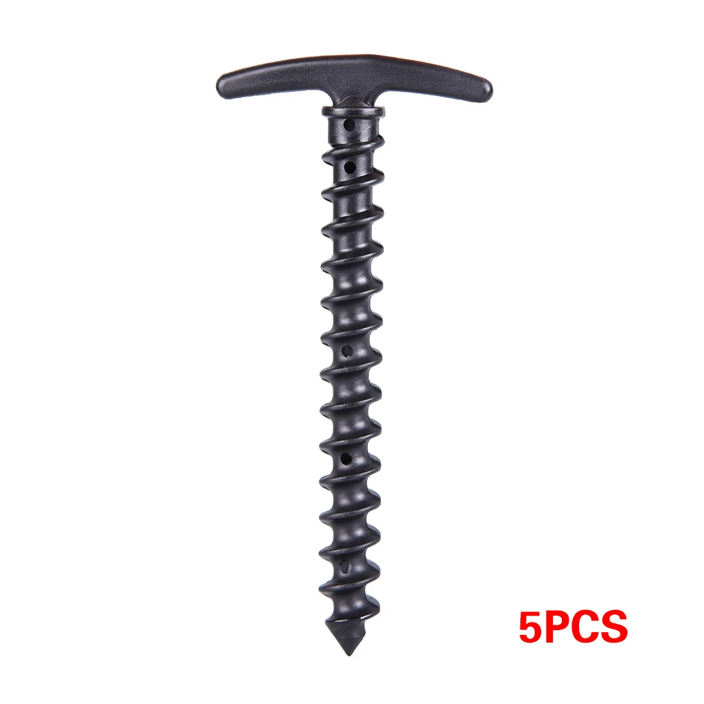 

Hot 5PCS Outdoor Ultralight Camping Tent Stakes Pegs Pins Lightweight Nylon Screw Spiral Nails Awning Trip 14.5 * 7 * 1cm