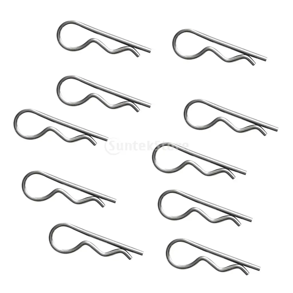 20 Pieces Stainless Steel R Clip Clevis Pin Shaft 1.8mm 2mm Heavy Duty Retaining Clip