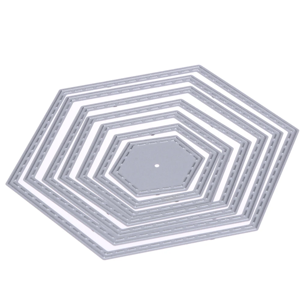

Hexagon Spiral Die Cuts Metal Cutting Dies In Scrapbooking Embossing Folder DIY Scrapbooking Template