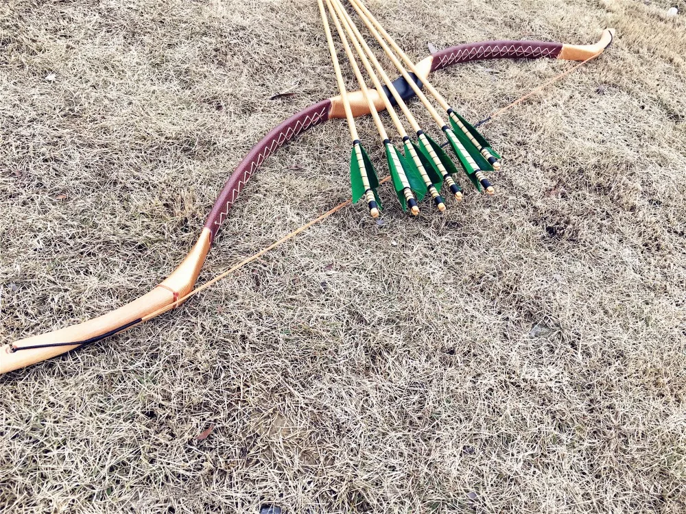 Hot Sale for hunting!LongBow Archery Hunting Recurve Bow 20lb 60lb +6