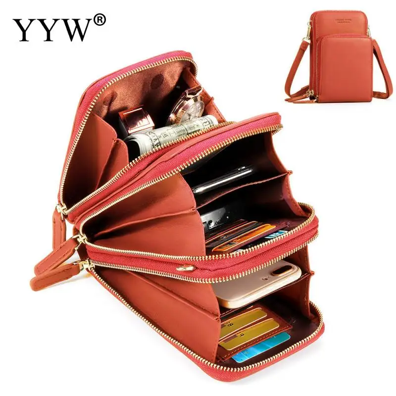 

Solid Color Zipper Crossbody Women Handbag Red Orange Burgundy Shoulder Bags with Pockets Tote Purse Cross Body Bag Black