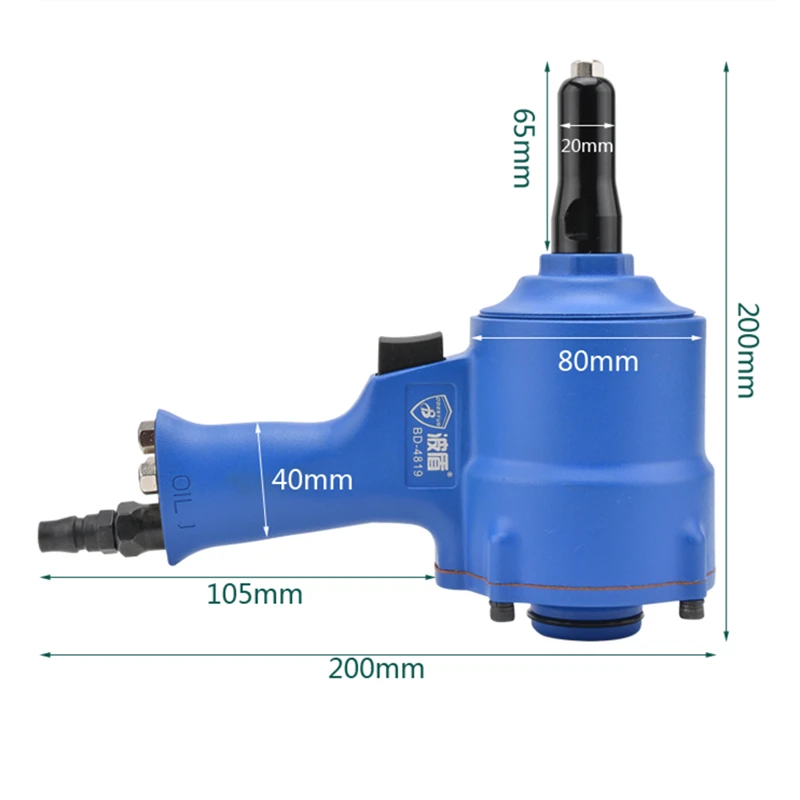 Borntun Пневматика клепальщик клепки тянуть плоскогубцы пистолет для Заклёпки 2.4 мм 3.2 мм 4.0 мм 4.8 мм промышленных Air клепальщики потянув