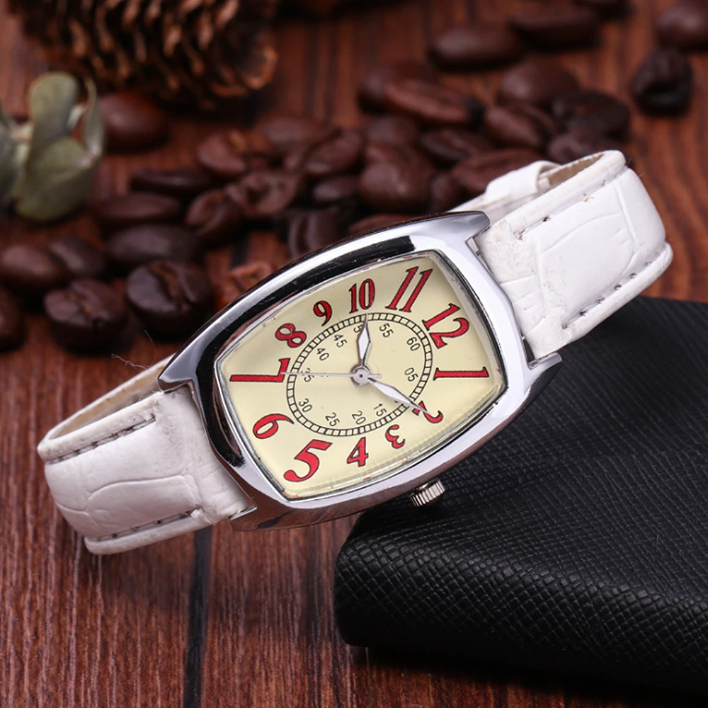 

New Fashion Women Watch Luxury Unique Stylish Men Lady Watches Elegant Casual Quartz Wristwatch Gift Girls Clock Red Black