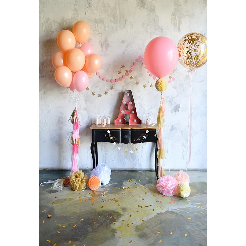 Background Custom Photography Backdrops Dessert Table Balloons Retro 3d Backgrounds For Photo Studio Children Kids New Born Baby Customized Easy To Lubricate Consumer Electronics