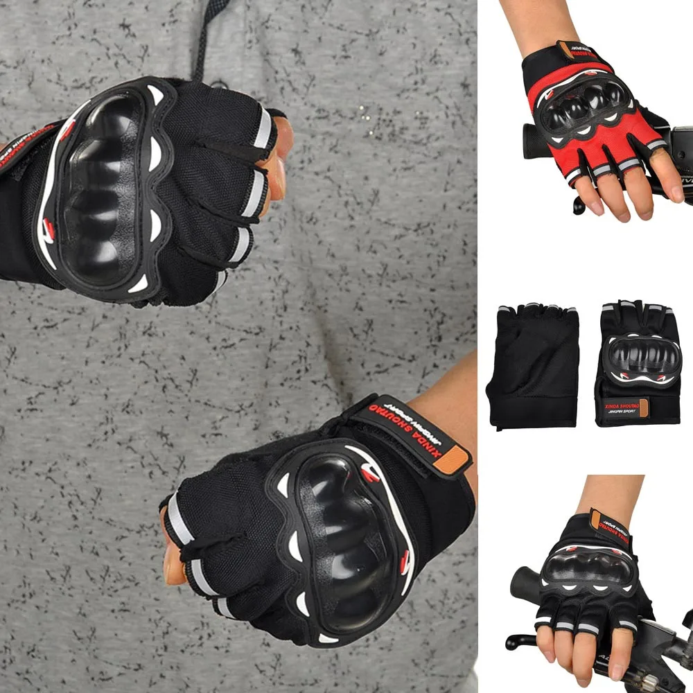 

Unisex Men Women Winter Warm Bicycle Half Finger Gloves Outdoor Sport wrist adjustable protect palm Touch Screen outdoor gloves