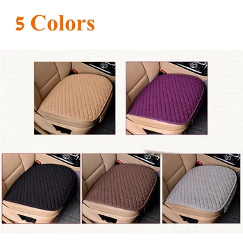 

Linen Fabric Car Seat Cover Four Seasons Front And Rear Flax Cushion Breathable Protector Mat Pad Universal Size for Car Care