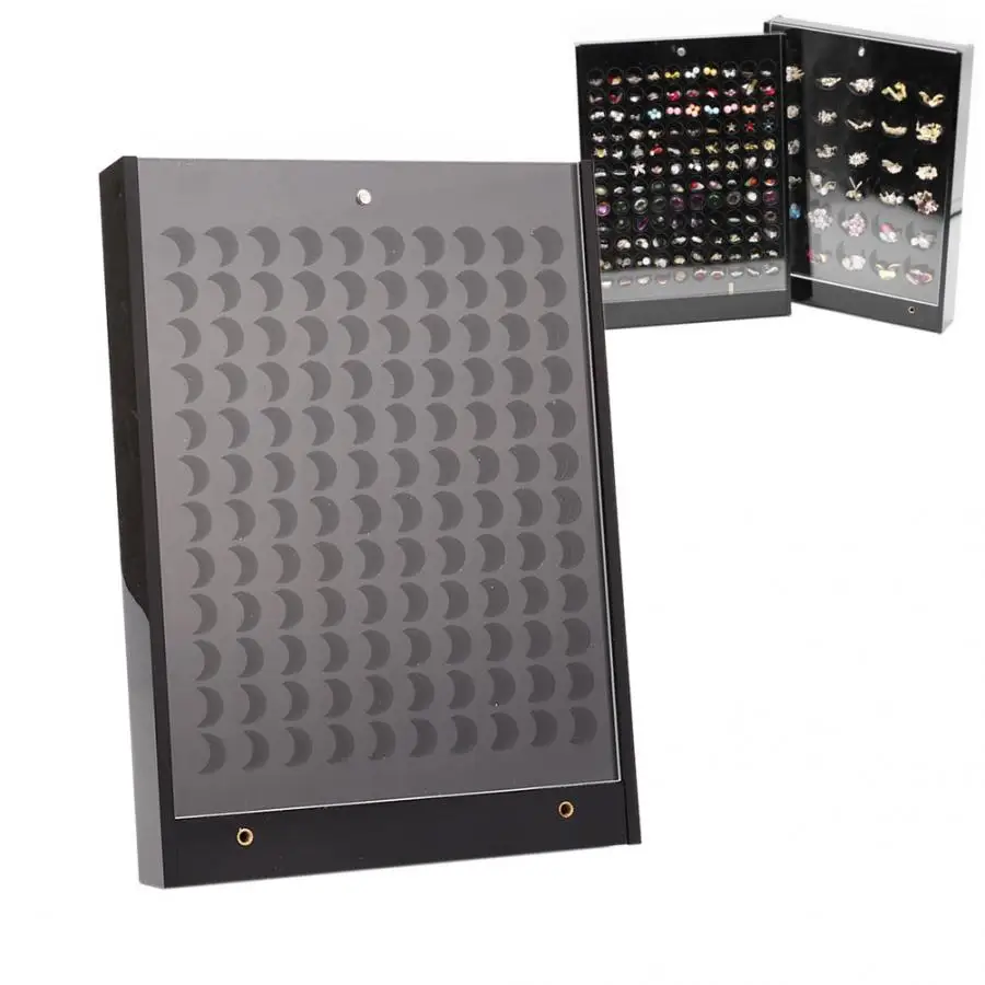 

Nail Chart Two-Sided Acrylic Storage Box Transparent Practical Nail Jewelry Display Case Nail Polish Organizer