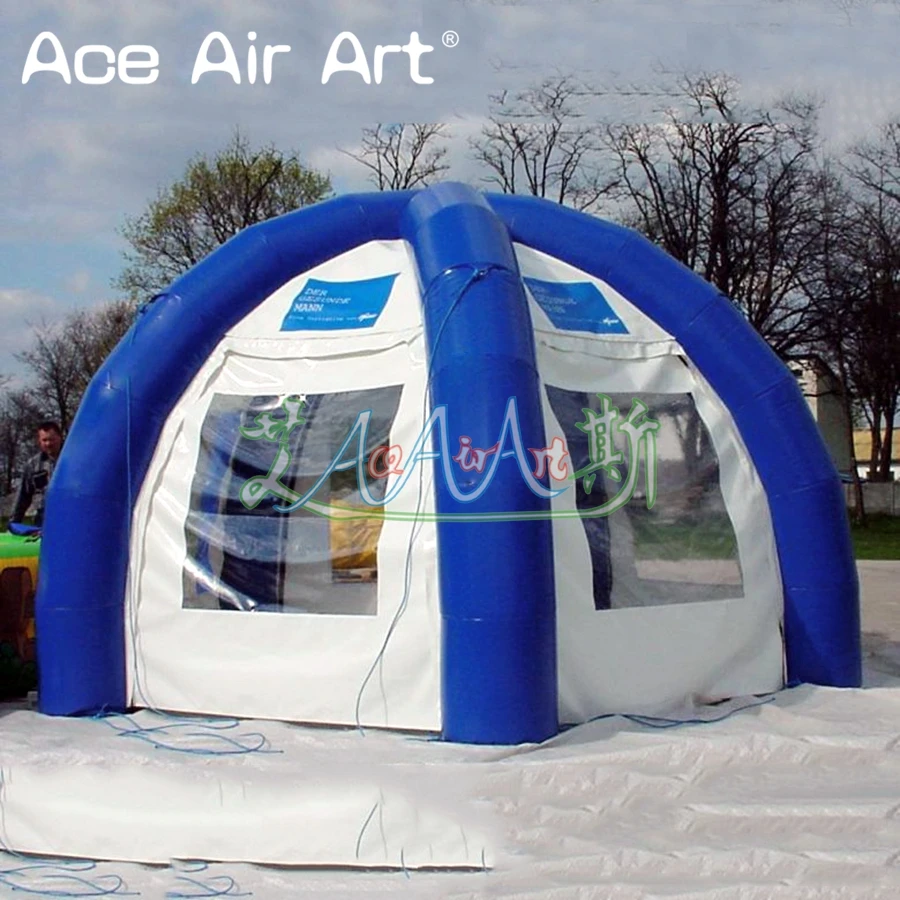 

Customized inflatable spider tent with clear curtain ,inflatable event stations/bar tent with removable walls for sale