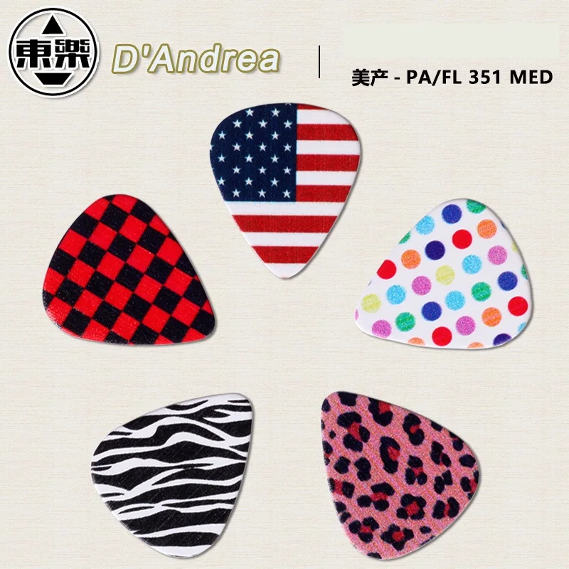 D'Andrea Прохладный Plecs PA351 флaг сшa yзкиe и узорами гитарных медиаторов|guitar picks|pick