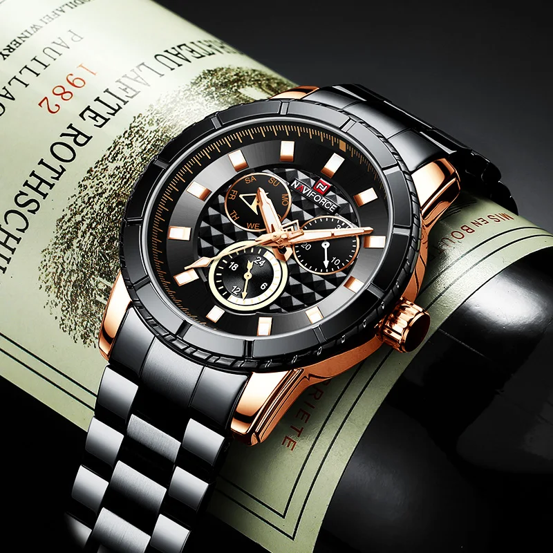 

NAVIFORCE Watch Men Waterproof Metal Watch Man Luxury 2019 Mens Wrist Watches Sport Watches for Men Wristwatch Mens 2019 Trend