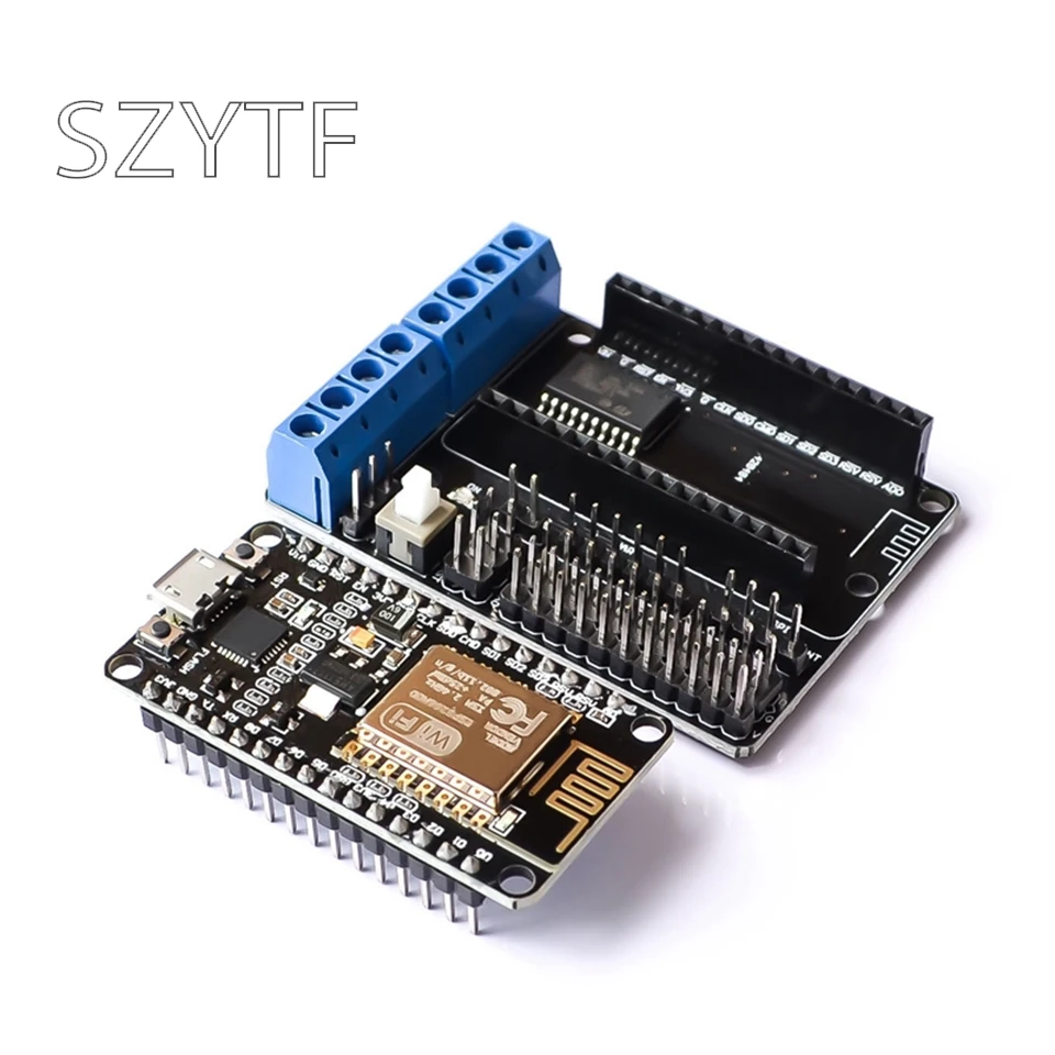 L293D щит для платы двигателя беспроводной Wifi Esp8266 Esp-12E подходит для Node MCU Development Kit NodeMCU Rc игрушка пульт дистанционного управления IoT Smart Car