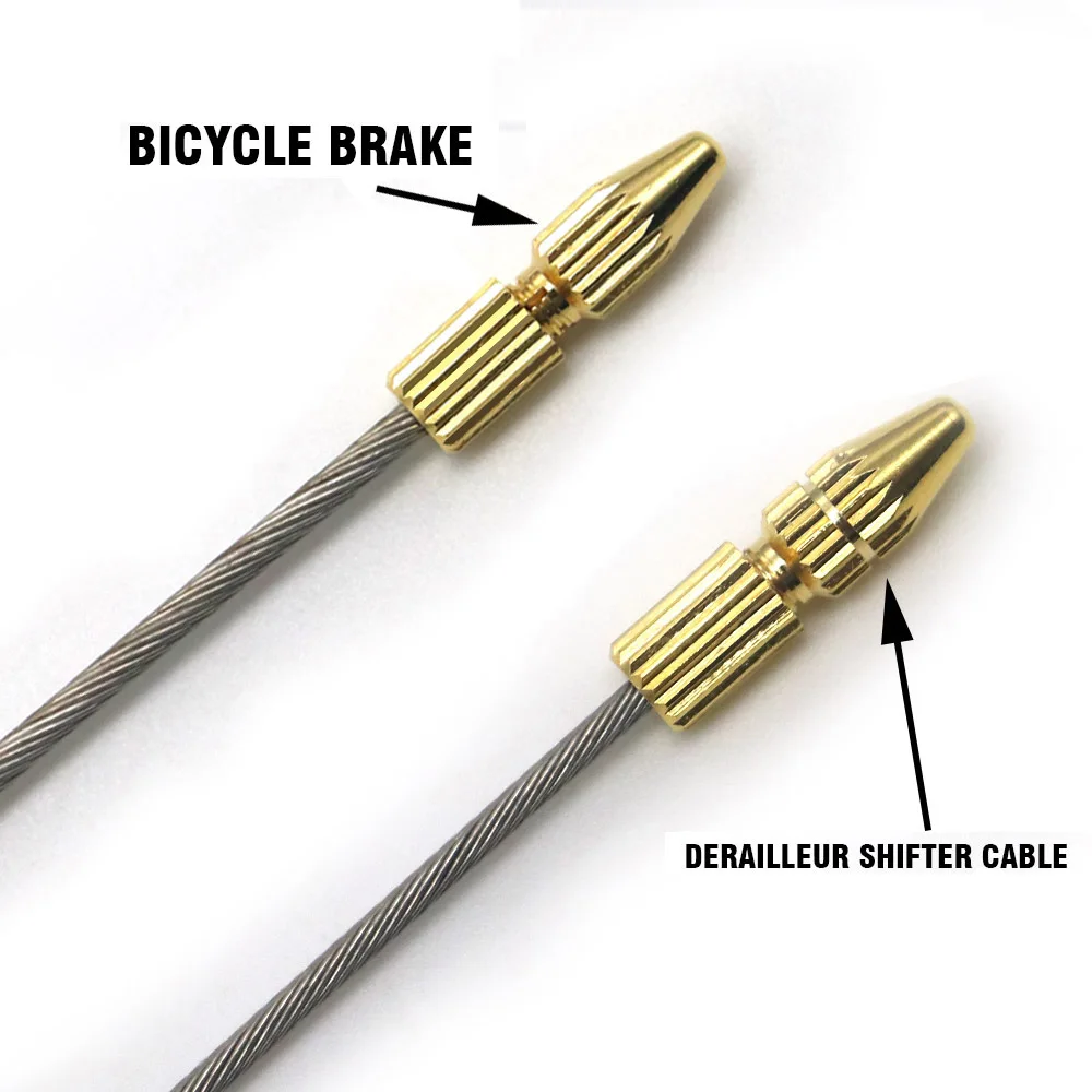 

FETESNICE aluminum alloy cycling bike brake cable tips crimps bicycles derailleur shift cable end caps core inner wire ferrules