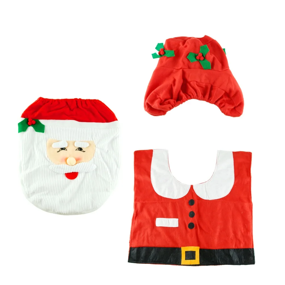 YORIWOO 3 шт. Санта Клаус Туалет набор Лось Снеговик Navidad Happy Новый год веселые