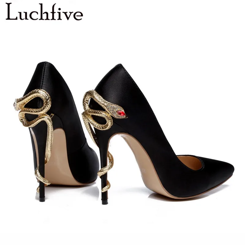 gold heels pointed