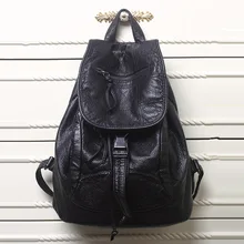 Nuevo 2017 Mochilas de Cuero del Diseñador de Alta calidad Bolsa de Cuero Lavada Mochila Retro Coreano Mochila Bolsa de Hombro para Las Muchachas Y79