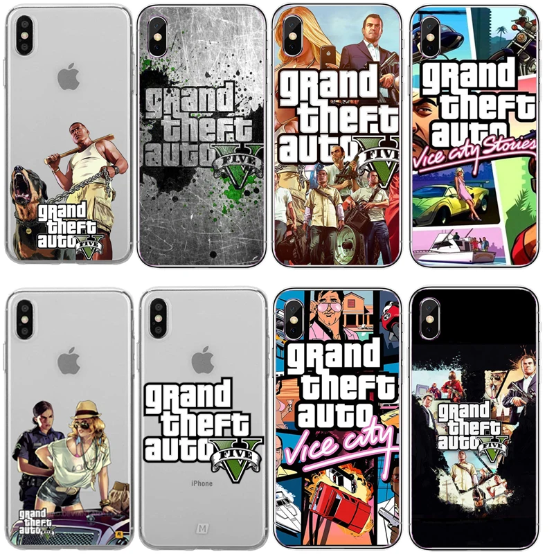 Grand Theft Auto GTA V Мягкий Силиконовый ТПУ чехол для телефона для iPhone 11 11Pro XS Max XR X 10 8 7 6S Plus 5S SE 8PIUS TPU чехол