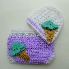 Крючком новорожденный одежда для девочек/пеленкой и шапочкой комплект ручной работы для малышей наряд для фотосессий