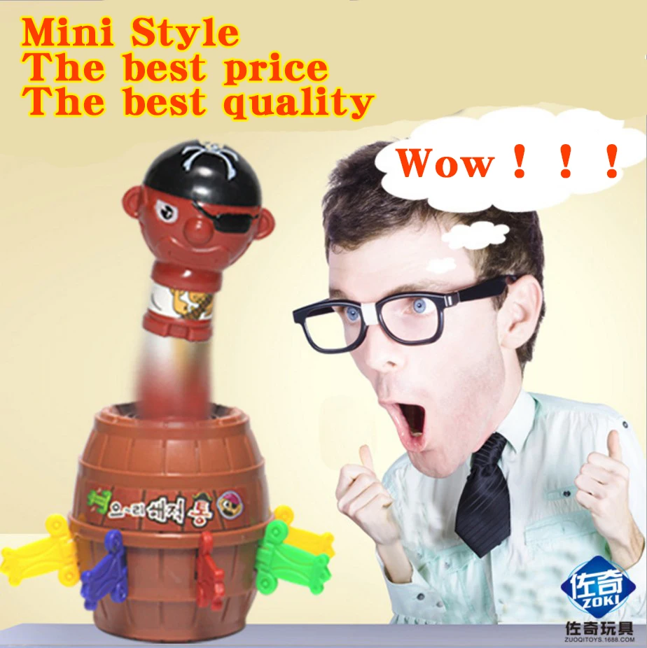 MINI Style Pirate Barrel New Tricky Fancy Christmas Party Game Toys Kid Fun Educational Toys Spoof Novelty Christmas Gift