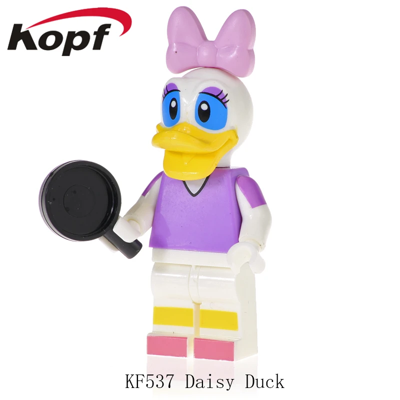 KF537 строительные блоки Мультяшные фигурки Daisy Duck Doraemon Микки Маус кирпичи утка действие Обучающие кирпичи для детей игрушки подарок