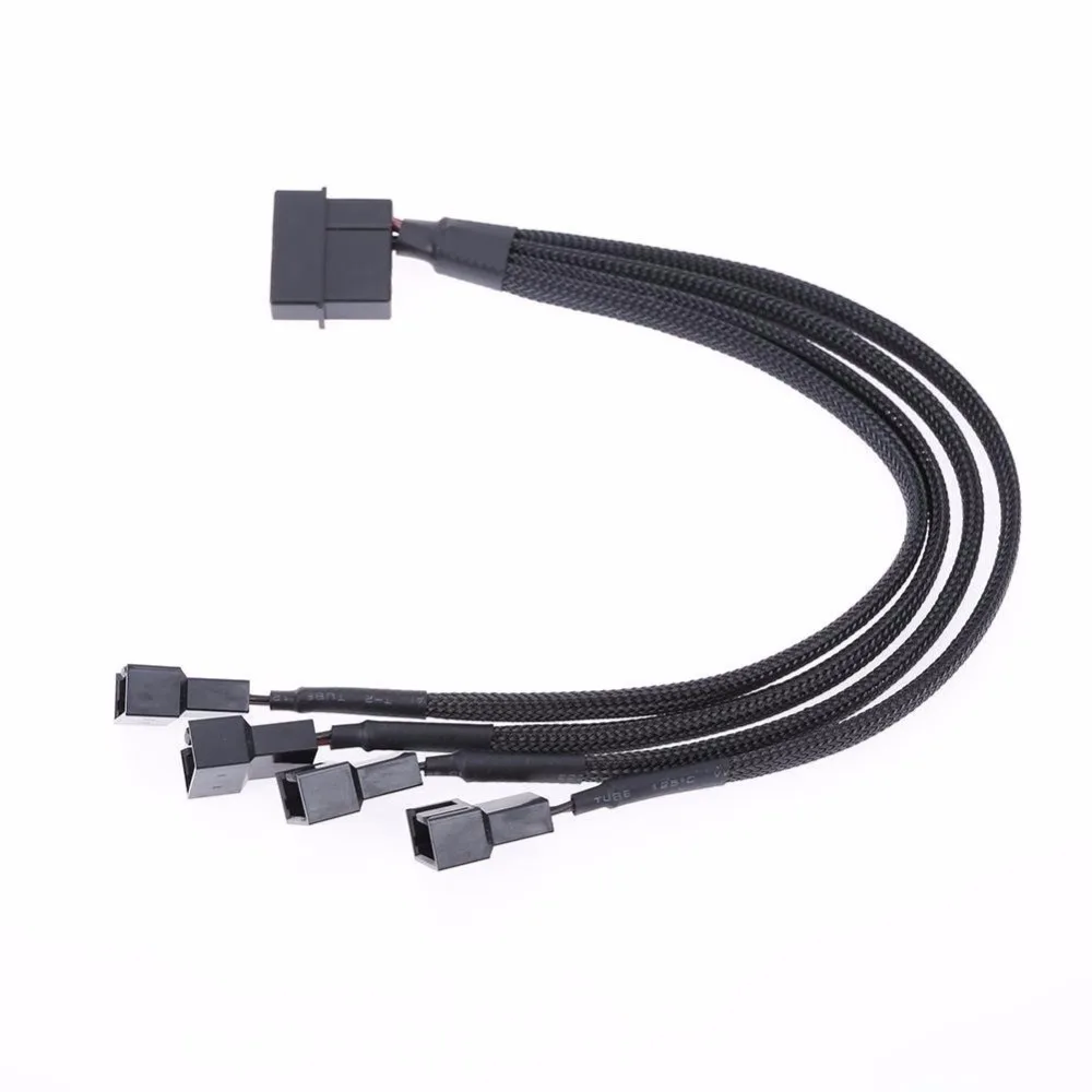 Вентилятор охлаждения 27 см с черным рукавом от IDE Molex до 4 портов 3Pin/4pin | Компьютеры