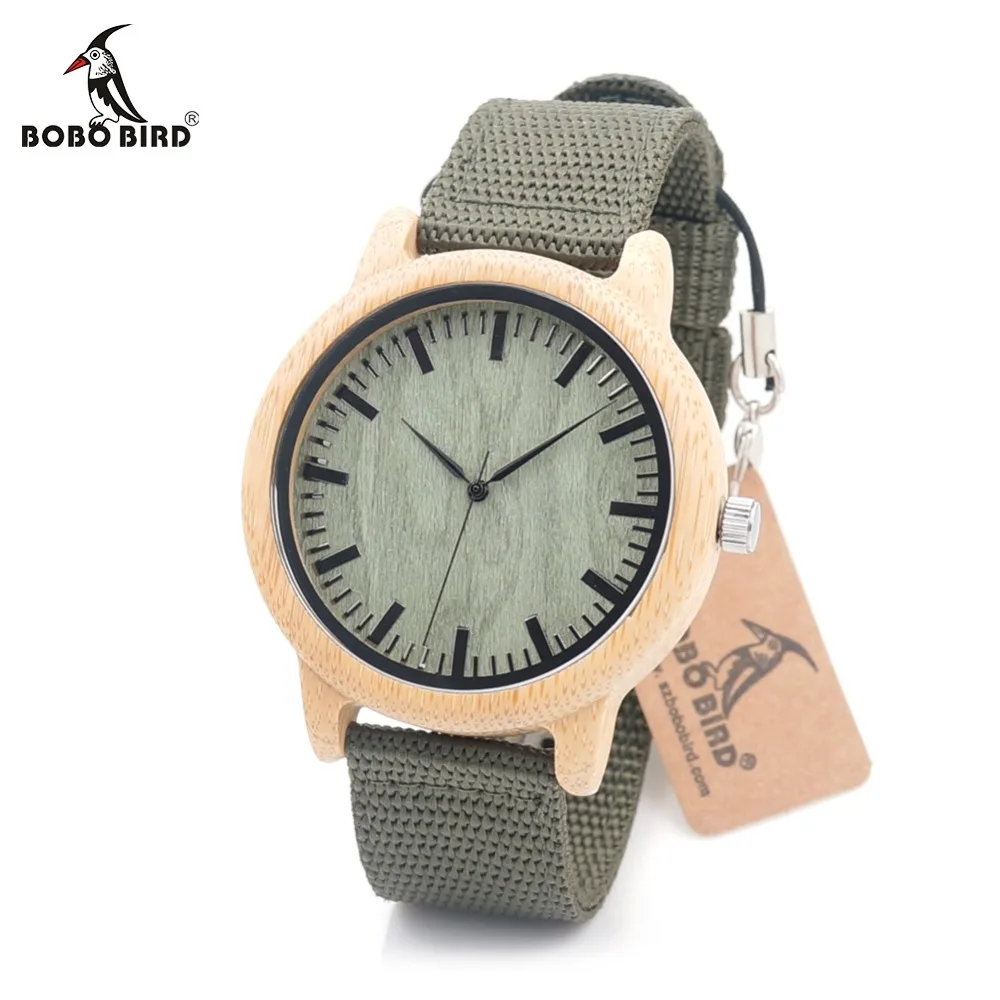 Prix pour BOBO BIRD D11D12 Bois Bambou Montre pour Hommes Femmes Marque Designer Montres Doux Nylon Bande Carton Boîte Cadeau Relogio masculino Prix pour BOBO BIRD D11D12 Bois Bambou Montre pour Hommes Femmes Marque Designer Montres Doux Nylon Bande Carton Boîte Cadeau Relogio masculino