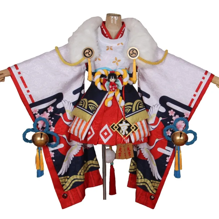 Аниме! Onmyoji Yokime Heian-ky торжество великолепное кимоно платье униформа косплей костюм на Хэллоуин и Рождество Костюм