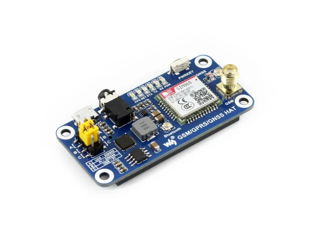 Низкая мощность SIM868 GSM GPRS GNSS Bluetooth 3 0 шапка для Raspberry Pi 2B/3B/Zero W Поддержка sms звонков