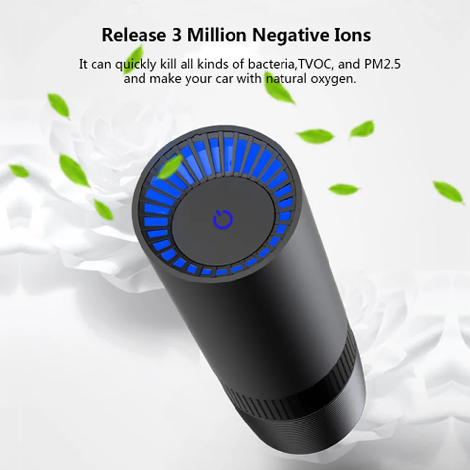  GIAHOL Mini Portable Intelliget Car Air Purifier USB HEPA Fresh Air Negative Ion Cleaner Oxygen Rem