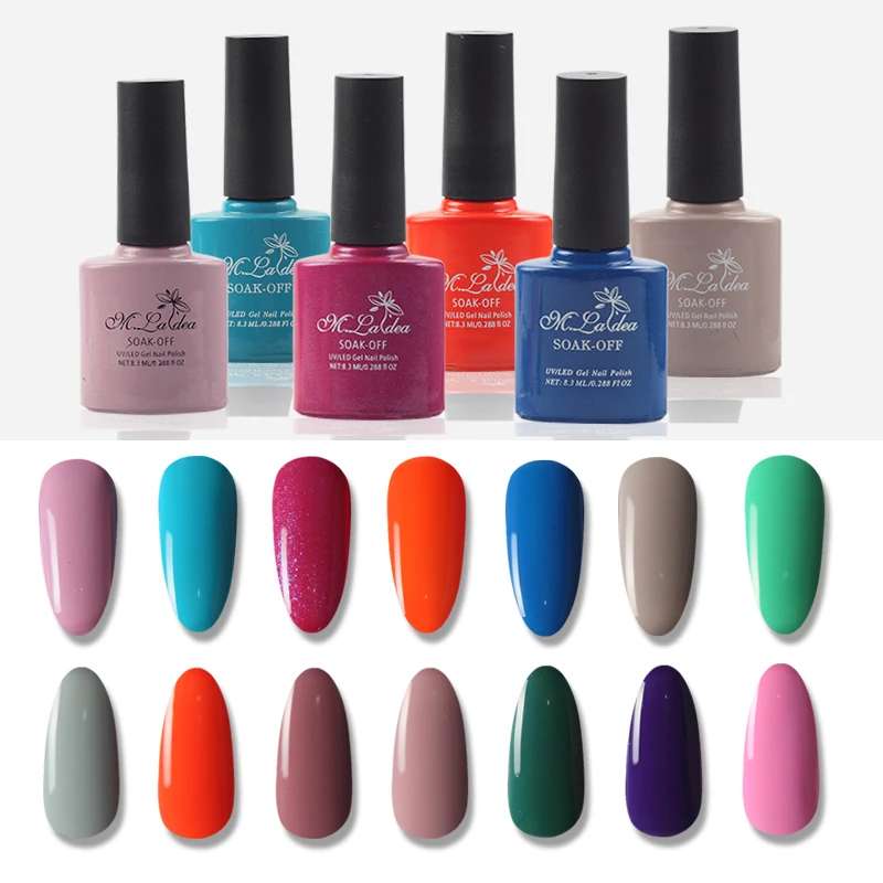Baratos 140112 m. ladea 8,3 ML botella de color 140 colores esmalte de GEL de uñas LED UV para uñas de GEL esmalte DIY arte de uñas