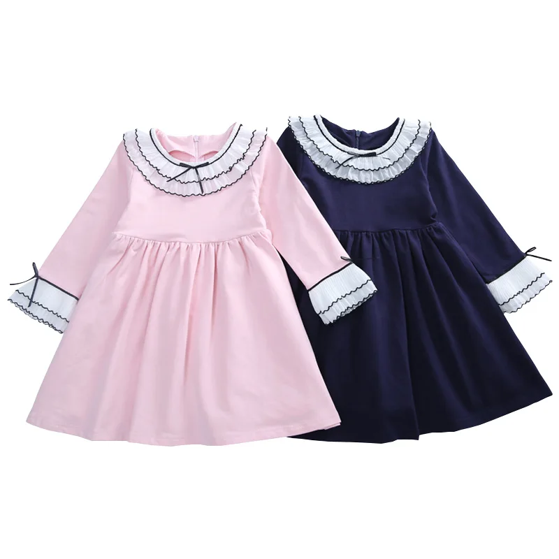 

Princess Girls Long Sleeve Dress 2018 Autumn Winter Cotton Kids Children Clothes Teenage Wedding Party Dress 6 8 10 12 14 Years