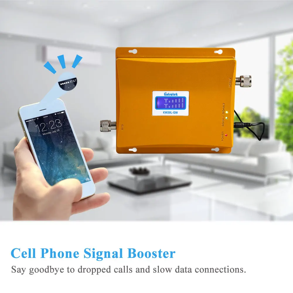 Powerful LCD 900MHz GSM Repeater 4G LTE 1800MHz Dual Band Signal Booster Kit GSM 900 1800 Signal Amplifier Two Indoor Antennas @