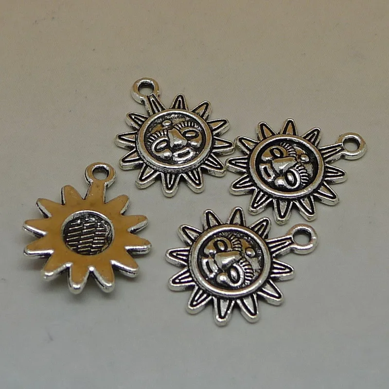 Sun Charms Pendants alloy Antique Silver Jewelry Making DIY European jewelry accessories