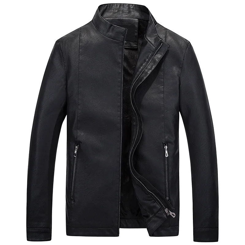 New brand men's leather jacket top quality male autumn winter leather jacket men's fashion leather coat man